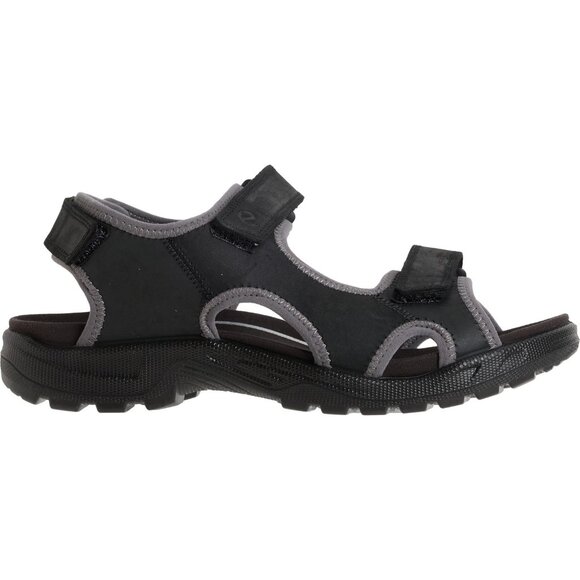 Ecco Men's Onroads Sandal Oiled Leather Quick Fasten Multi Strap Fluidform Black - Picture 5 of 6